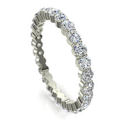 Alliance diamants naturels ronds 1.60 carat or blanc Daniela